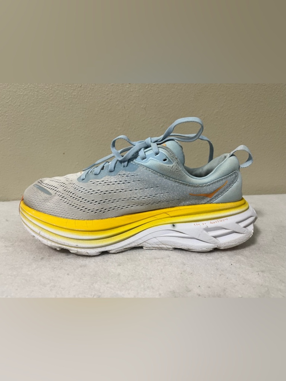 Hoka Bondi 8 Womens Size 7.5 D Summer Song Blue Country Air Sneakers - Picture 3 of 11